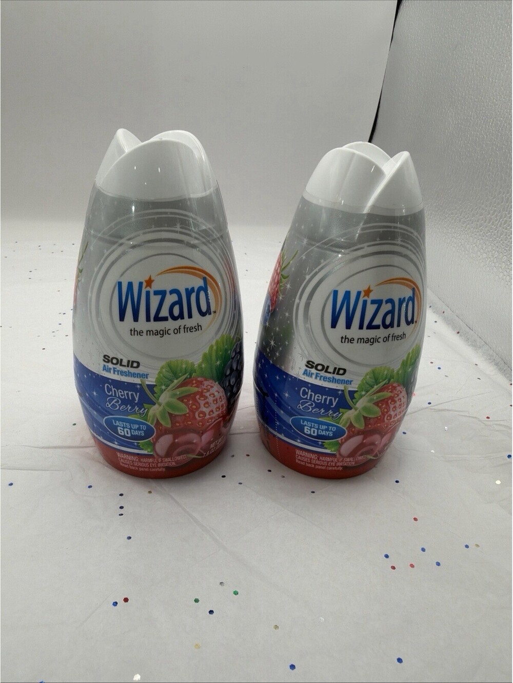 Wizard Solid Air Freshener Cherry Berry 7.8 Oz Pack of 2 Odor Eliminator Sealed
